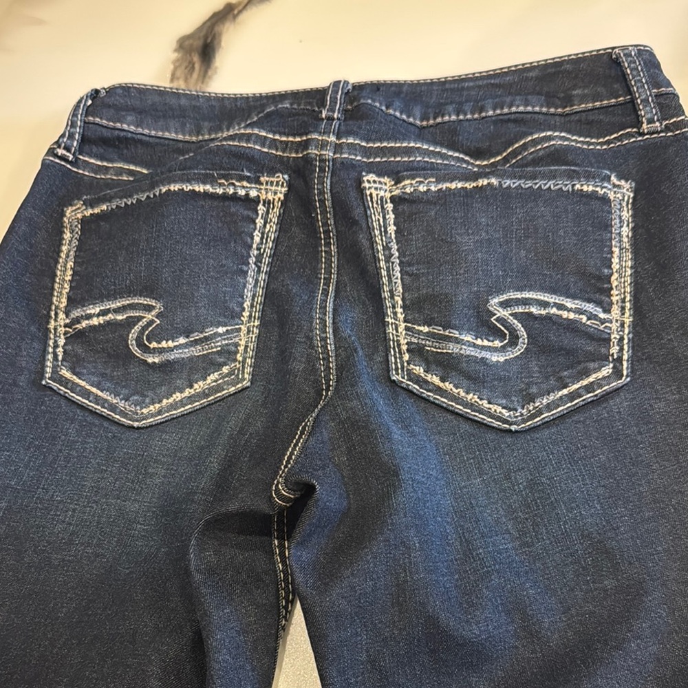 Silver Jeans Indigo Denim Pants View 3